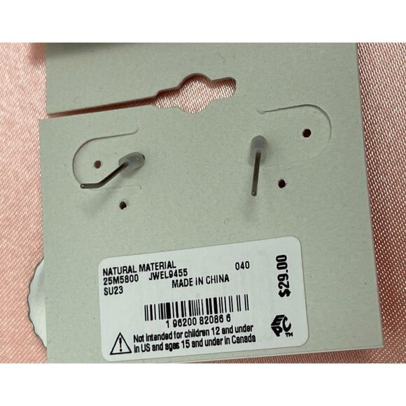 Lucky Brand Abalone Circle Silver -Tone Drop Earrings - Picture 4 of 4